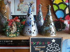 素敵な陶器のツリーのランプシェード☆