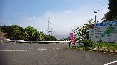 霧で橋が見えません