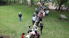 そうめん流しのスタート☆