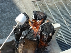 ③トーチと焼きマシュマロ